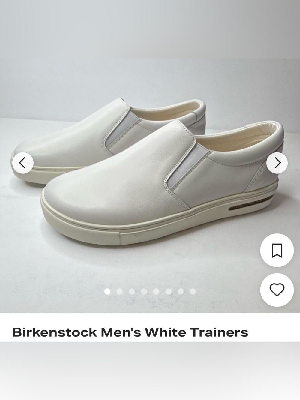 Birkenstock White Slip-On Oswego Suede Leather Loafers sz 38
